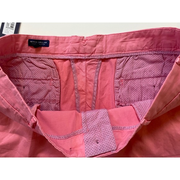 Peter Millar Crown Crafted Concord Garment Dyed Golf Shorts Pink - 38 NWT - Picture 8 of 11